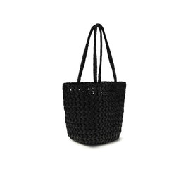 The Row Black Viscose Shoulder Bag