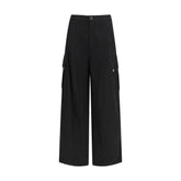 PINKO Black Cotton Cargo Pants