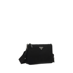 Prada Black Calf Leather Bos Taurus Shoulder Bag