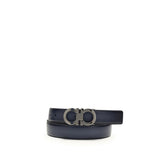 Ferragamo Black Calf Leather Bos Taurus Regular Belt
