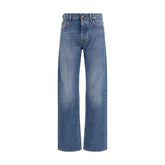 Jacob Cohen Blue Cotton Straight-Leg Jeans