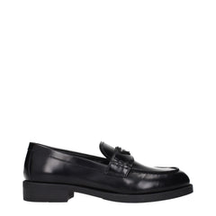 Prada Black Leather Slip-On Loafers