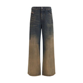 Diesel Multicolor Lyocell Relaxed Fit Jeans