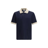 Ferragamo Blue Cotton Polo Shirt