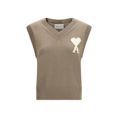 Ami Paris Beige Fleece Wool Sweatshirt