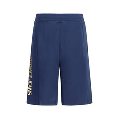 Versace Jeans Blå Bomuldsshorts i Bermuda Stil