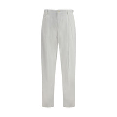 Dolce & Gabbana White Cotton Casual Pants
