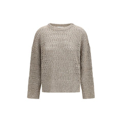 Brunello Cucinelli Beige Silk Sweatshirt