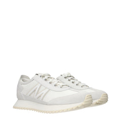 Moncler White Leather Athletic Sneakers