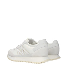 Moncler White Leather Athletic Sneakers