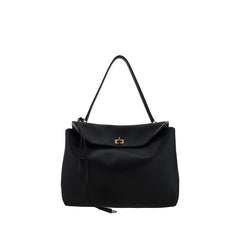 Balenciaga Black Calf Leather Bos Taurus Shoulder Bag