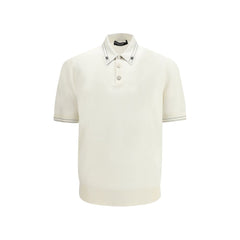 Dolce & Gabbana Beige Silk Polo Shirt