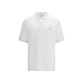 Brunello Cucinelli White Cotton Polo Shirt