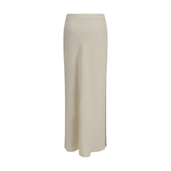 Brunello Cucinelli Beige Viscose Long Skirt