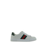 Gucci White Calf Leather Bos Taurus Low Top Sneakers