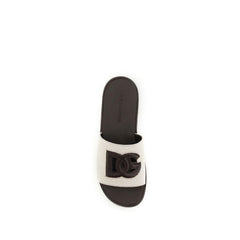 Dolce & Gabbana Beige Canvas Sandals