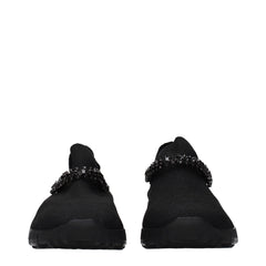 Jimmy Choo Black Fabric Slip-On Loafers