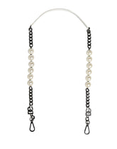 Dolce & Gabbana White Leather Silver Chain Bag Accessory Shoulder Strap