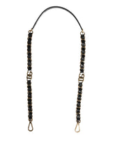 Dolce & Gabbana Black Leather Gold Chain Bag Accessory Shoulder Strap