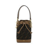 Fendi Brown Calf Leather Bos Taurus Backet Bag