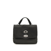 Zanellato Black Calf Leather Bos Taurus Shoulder Bag