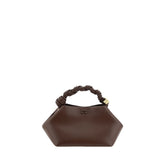 Ganni Brown Recycled Leather Handbag