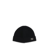 Valentino Garavani Black Cashmere Beanie