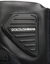 Dolce & Gabbana Black Leather Biker Mid Calf Men Boots Shoes