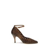Miu Miu Beige Calf Leather Bos Taurus High Heel Pumps