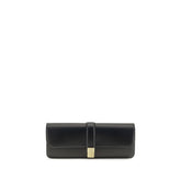 Khaite Black Calf Leather Bos Taurus Clutch Bag