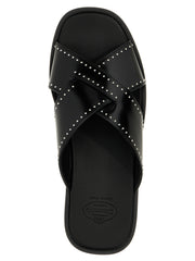 Church's Black Calf Leather Bos Taurus Slides