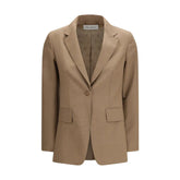 Max Mara Beige Fleece Wool Blazer - IT38 | S