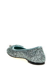 Jimmy Choo Bicolor Textile Ballet Flats