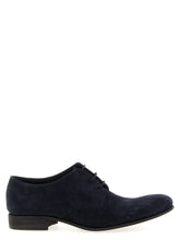 JULIAN Blue Suede Leather Oxfords And Derbies