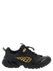 Balmain Black Nylon Athletic Sneakers