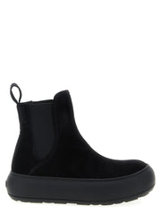 Moschino Black Calfskin Chelsea Boots
