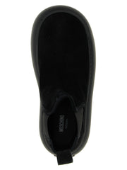 Moschino Black Calfskin Chelsea Boots