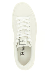 Balmain White Calfskin Sneakers