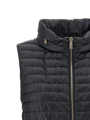 MooRER Black Polyester Sleeveless Jacket