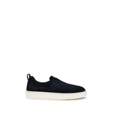 Santoni Blue Calf Leather Bos Taurus Sneakers
