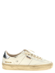 Golden Goose Silver Lamb Leather Low Top Sneakers
