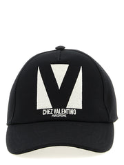 Valentino Garavani Black Cotton Cap (Baseball Hat)