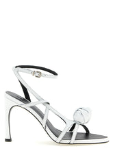 ROTATE BIRGER CHRISTENSEN White Calfskin Stiletto Heel Sandals