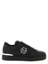 Philipp Plein Black Calfskin Low Top Sneakers