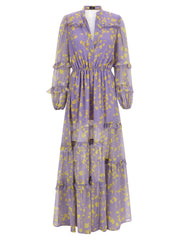 CATALINA Purple Recycled Polyester Long Dress