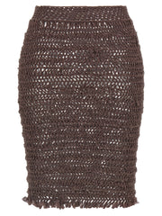 ALLIS Brown Polyester Midi Skirt