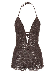 ALLIS Brown Polyester Jumpsuit
