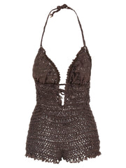 ALLIS Brown Polyester Jumpsuit