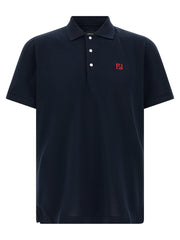 Fendi Blue Cotton Polo Shirt