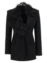 The Attico Black Virgin Wool Blazer